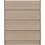 Seconique Paris 4 Drawer Chest Smoked Ash Effect Curved Edges 4