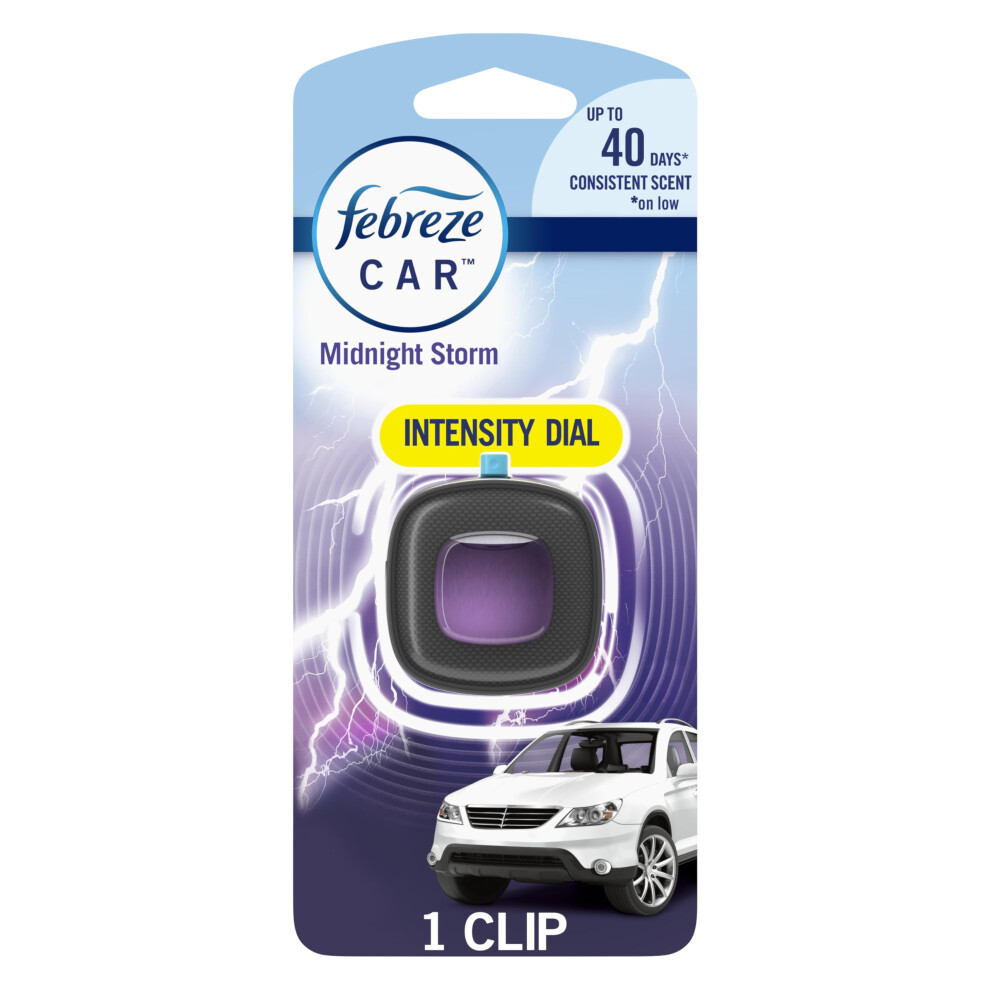 Febreze Car Air Freshener Vent Clip  Midnight Storm  1 count  .06 oz