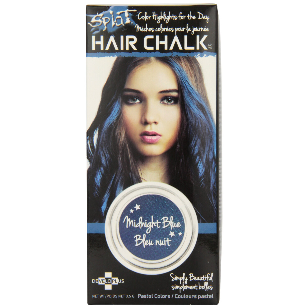 Splat Hair Chalk Instant Vibrant Color Midnight Blue