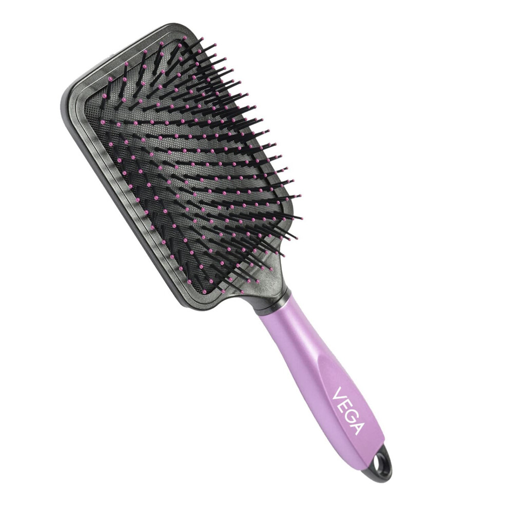 Vega Paddle Brush With Cleaner Simple Design With Emphasis on Function (E18-PB)