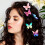 Fermagli per capelli a farfalla, con glitter, per ragazze e donne, con chiusura a farfalla, accessori per capelli (classici) 2