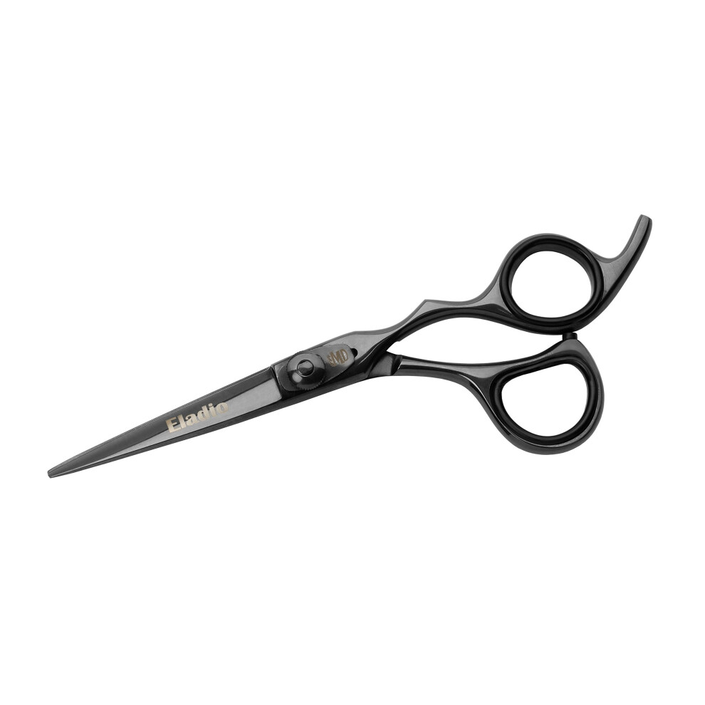 MD Eladio 6"" Smooth Cutting Shear for Barbers & Stylists (Black)