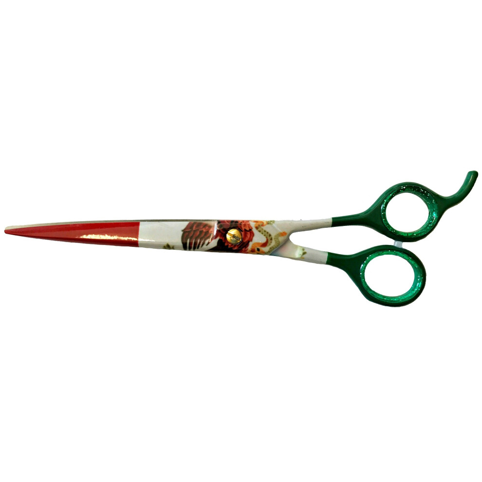 Mexico Flag Professional Hair Cutting Shear 8.5"" for Barbers and Stylists