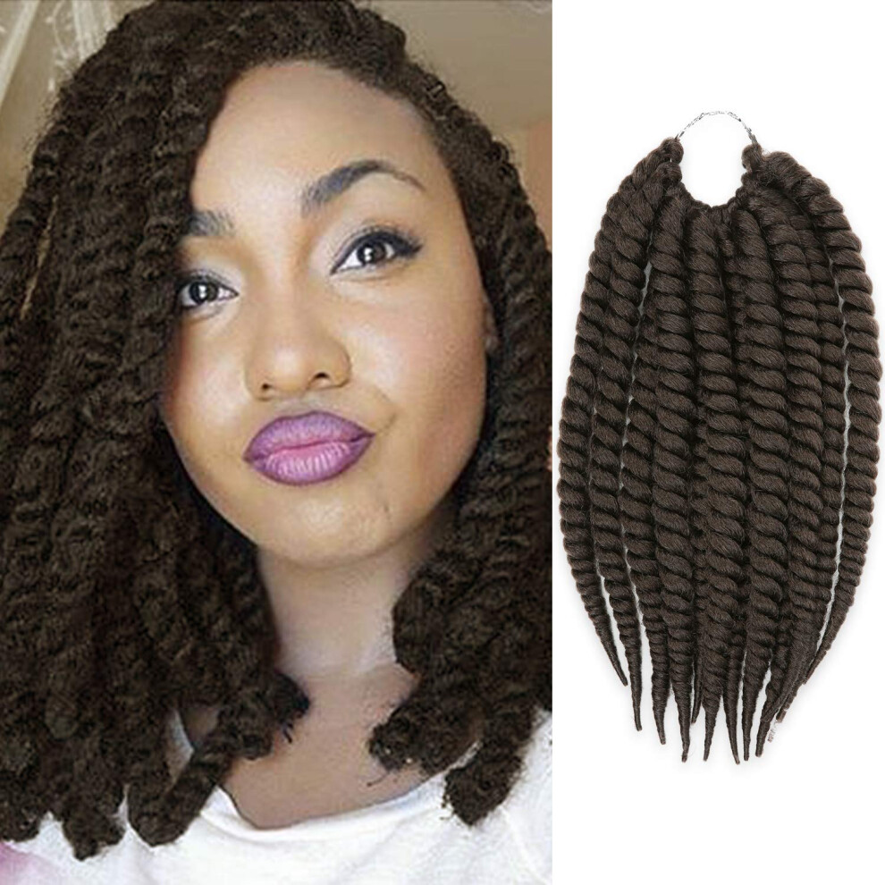 From-Then-To-Now Unisex Brown Au-Then-Tic Jumbo Senegalese Twist Crochet Hair 12 Inch 6 Pack Synthetic Extensions For Havana And Mambo Twist Styles (4 Medium )