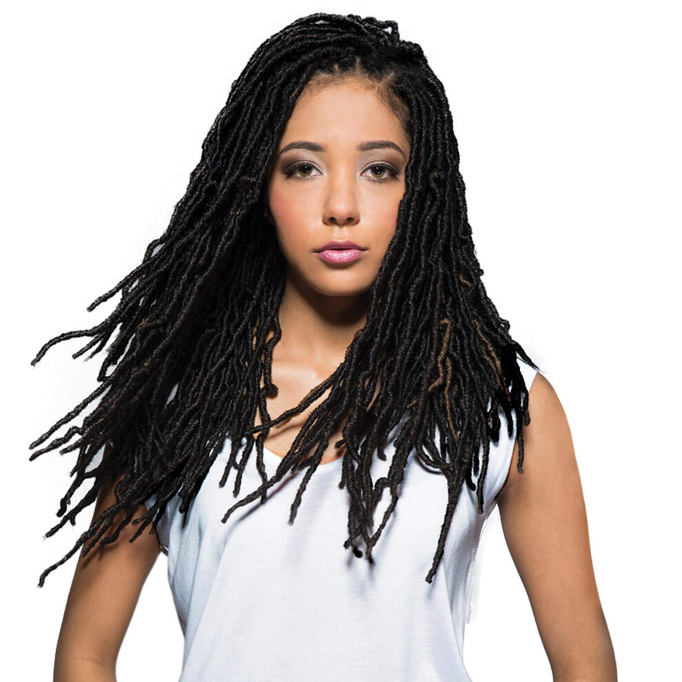 Bobbi Boss Synthetic Hair Crochet Braids African Roots Braid Collection Nu Locs 18"" (4-PACK  1)