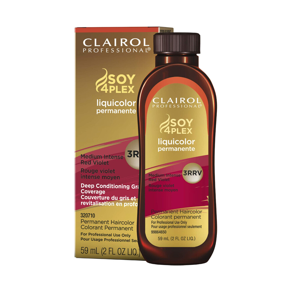 Clairol Professional Permanent Liquicolor for Dark Hair Color  3rrv Medium Red Violet  2 oz