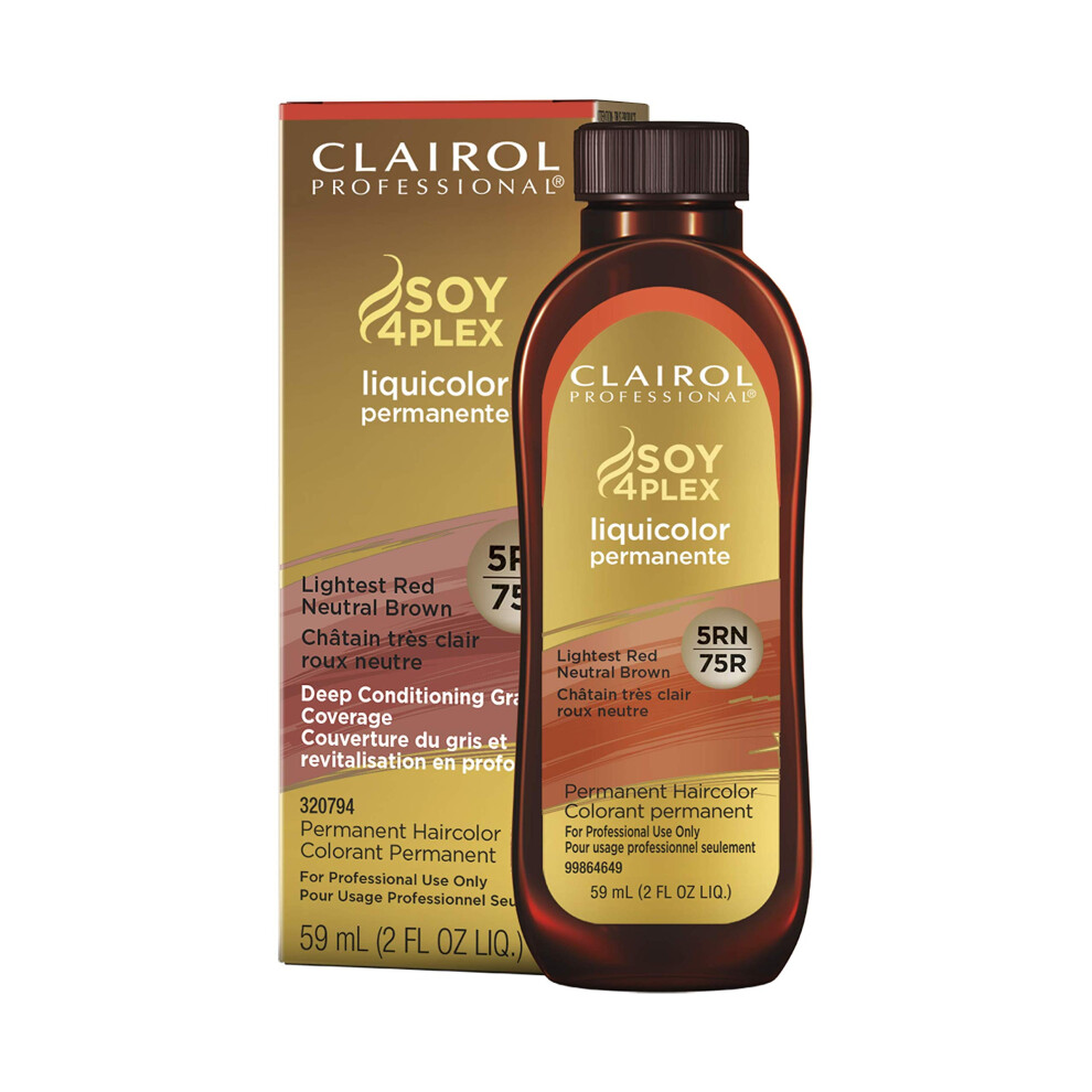 Clairol Professional Permanent Liquicolor for Dark Hair Color  5rn Light Red Neutral Brown  2 oz