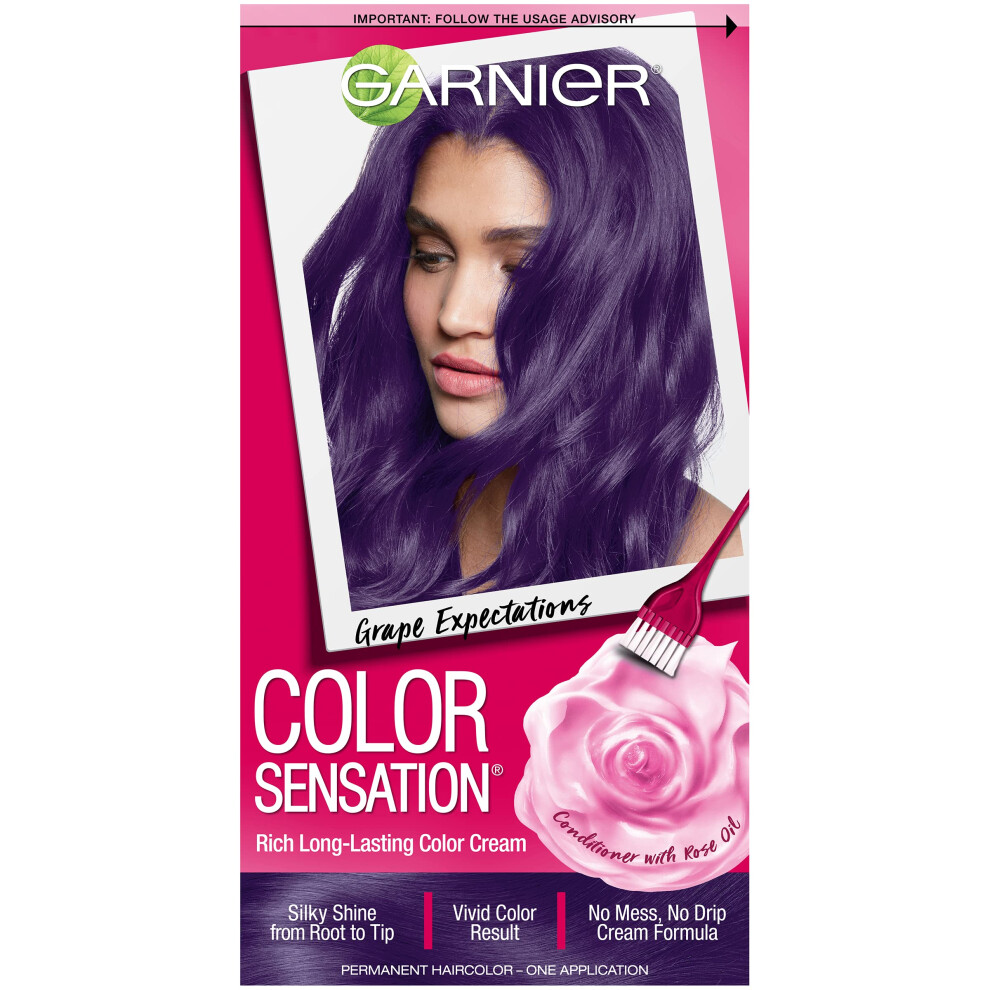 Garnier Color Sensation Hair Color Cream  5.21 Grape Expectations (Intense Purple)