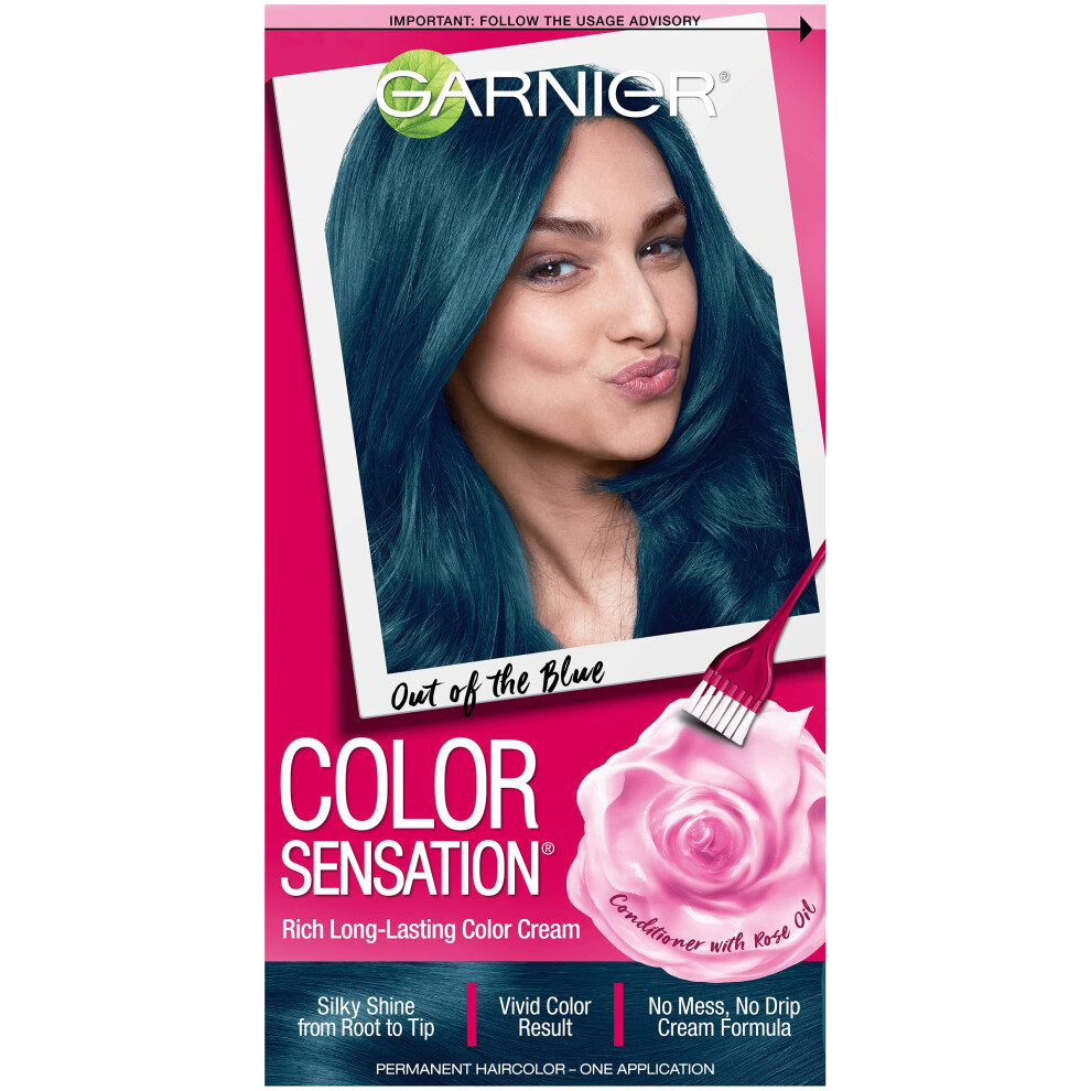 Garnier Color Sensation Hair Color Cream  6.17 Out of the Blue  Soft Teal Blue