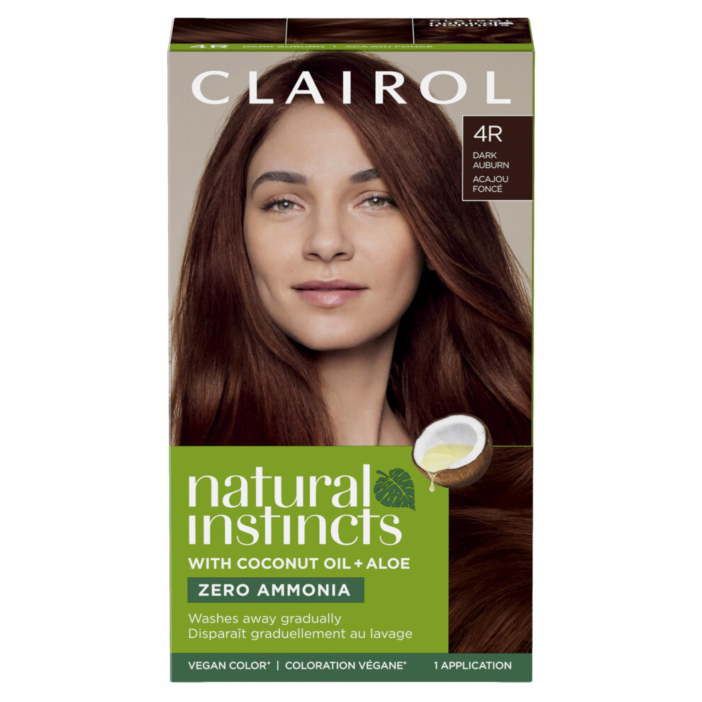 Clairol Natural Instincts Demi-Permanent Hair Dye  4R Dark Auburn Hair Color  Pack of 1