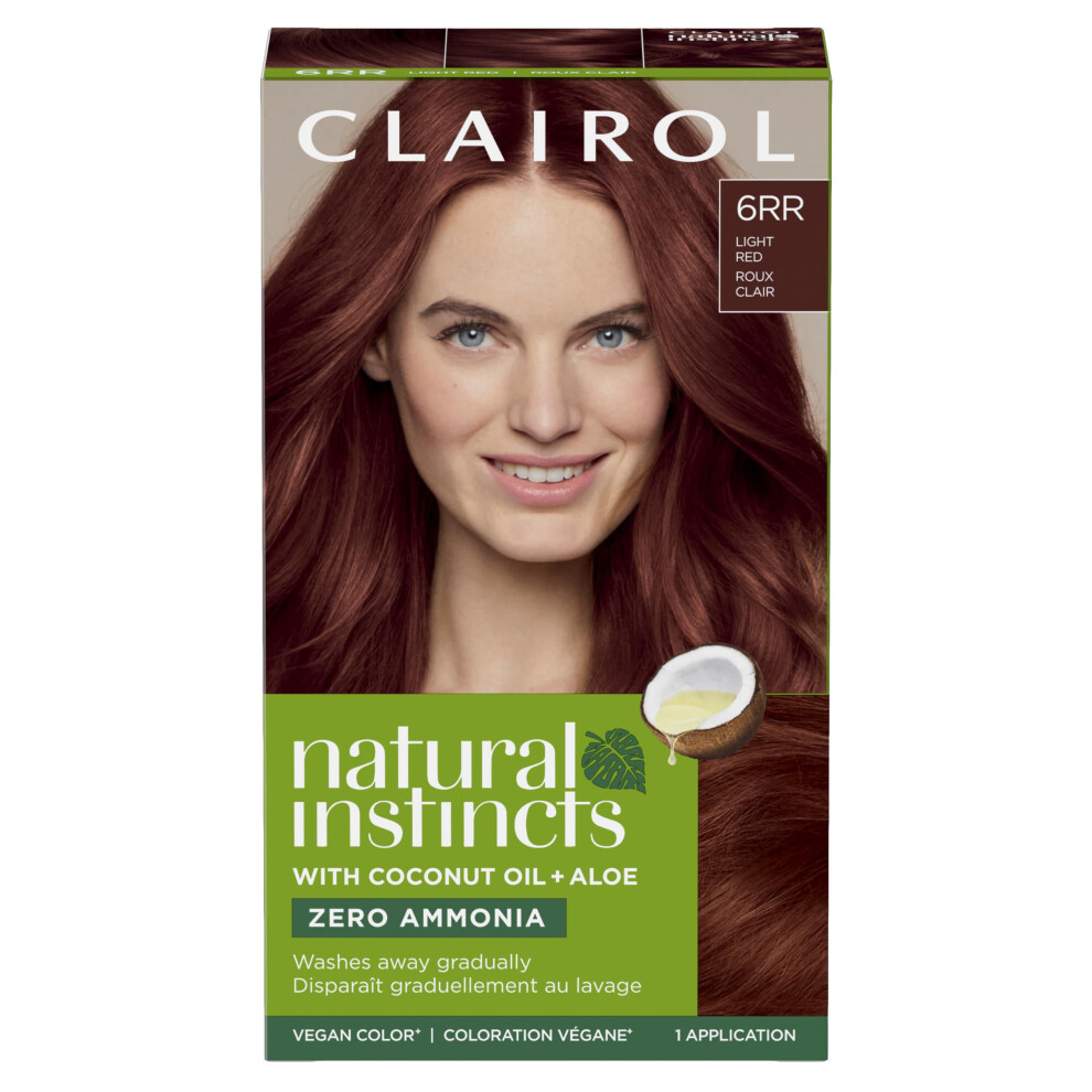 Clairol Natural Instincts Demi-Permanent Hair Dye  6RR Light Red Hair Color  Pack of 1