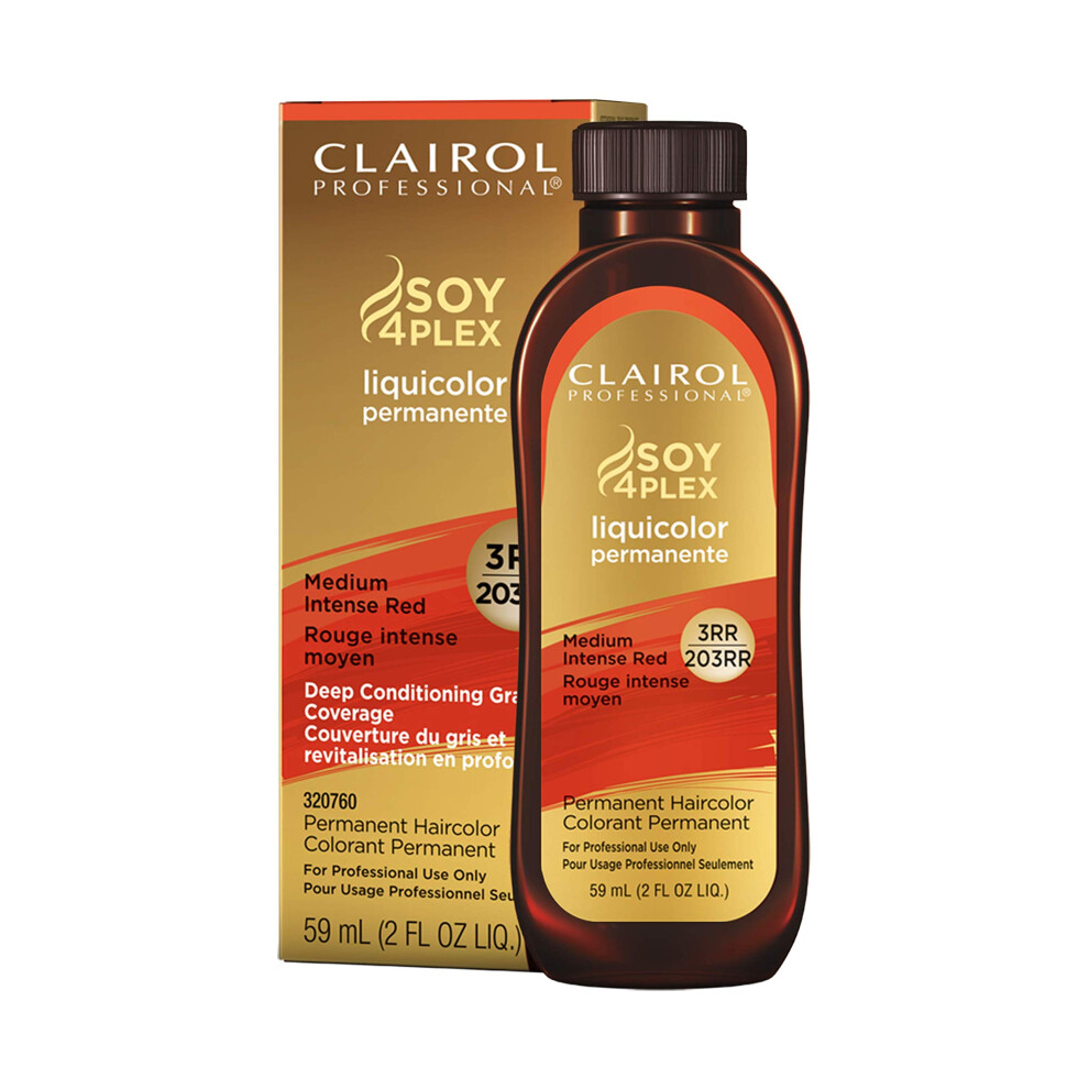 Clairol Professional Permanent Liquicolor for Dark Hair Color  3rr Mediumium Intense Red  2 oz