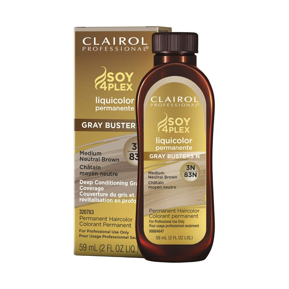 Clairol Professional Permanent Liquicolor for Dark Hair Color  3n Medium Neutral Brown  2 oz