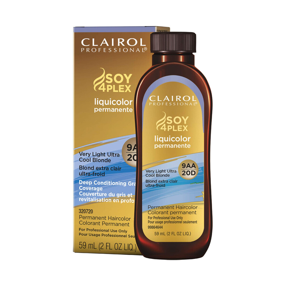 Clairol Professional Permanent Liquicolor for Blonde Hair Color  9aa Very Light Cool Blonde  2 oz