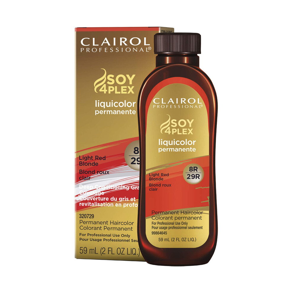 Clairol Professional Permanent Liquicolor for Blonde Hair Color  8r Light Red Blonde  2 oz