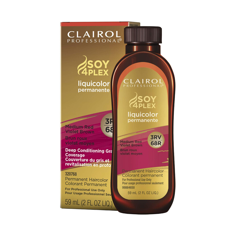 Clairol Professional Permanent Liquicolor for Dark Hair Color  3rv Medium Red Violet Brown  2 oz