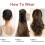 Leterly Ponytail Extension Clip in Claw 18" Σγουρές Πλεξούδες για Γυναίκες Ανοιχτό Ξανθό 4