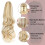 Leterly Ponytail Extension Clip in Claw 18" Σγουρές Πλεξούδες για Γυναίκες Ανοιχτό Ξανθό 3