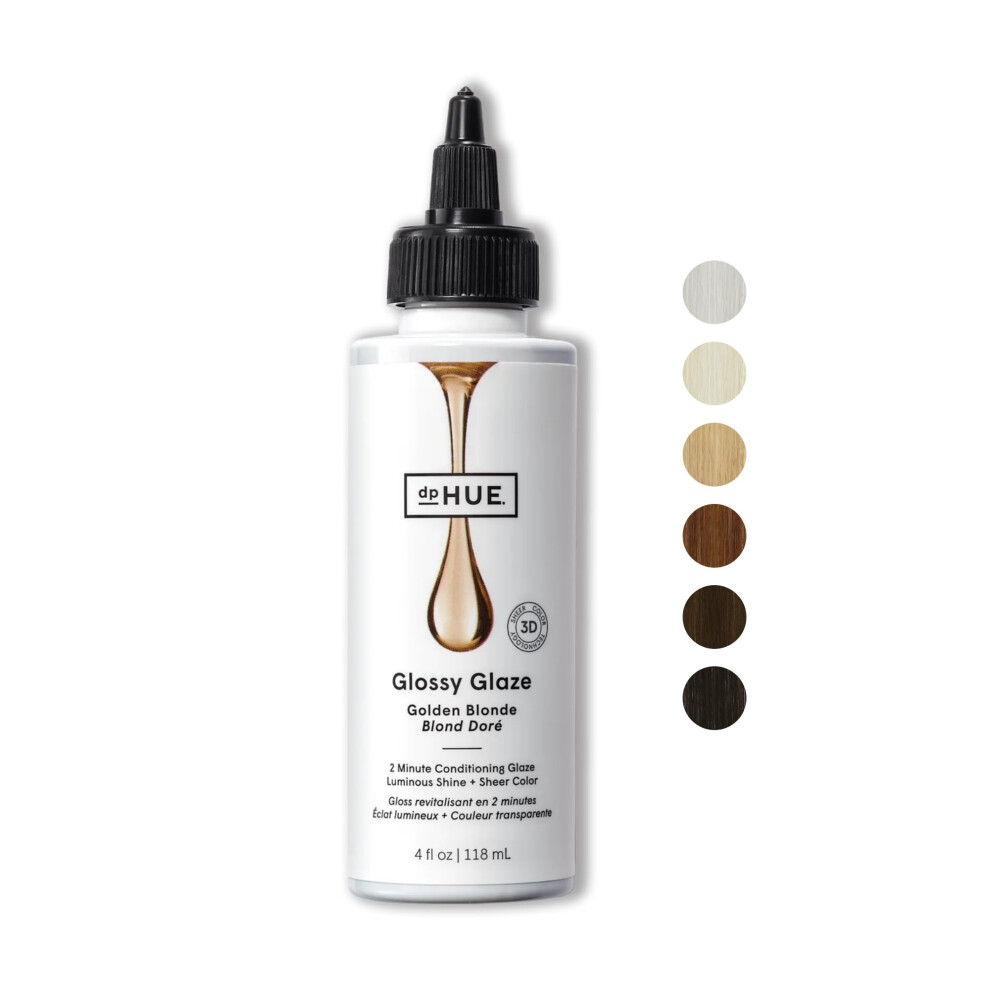 Dphue Golden Glossy Glaze Blonde - 4 Fl Oz - In-Shower Conditioning Glaze For Luminous Shine & Sheer Color - Paraben Sls & Sles Sulfate Fr
