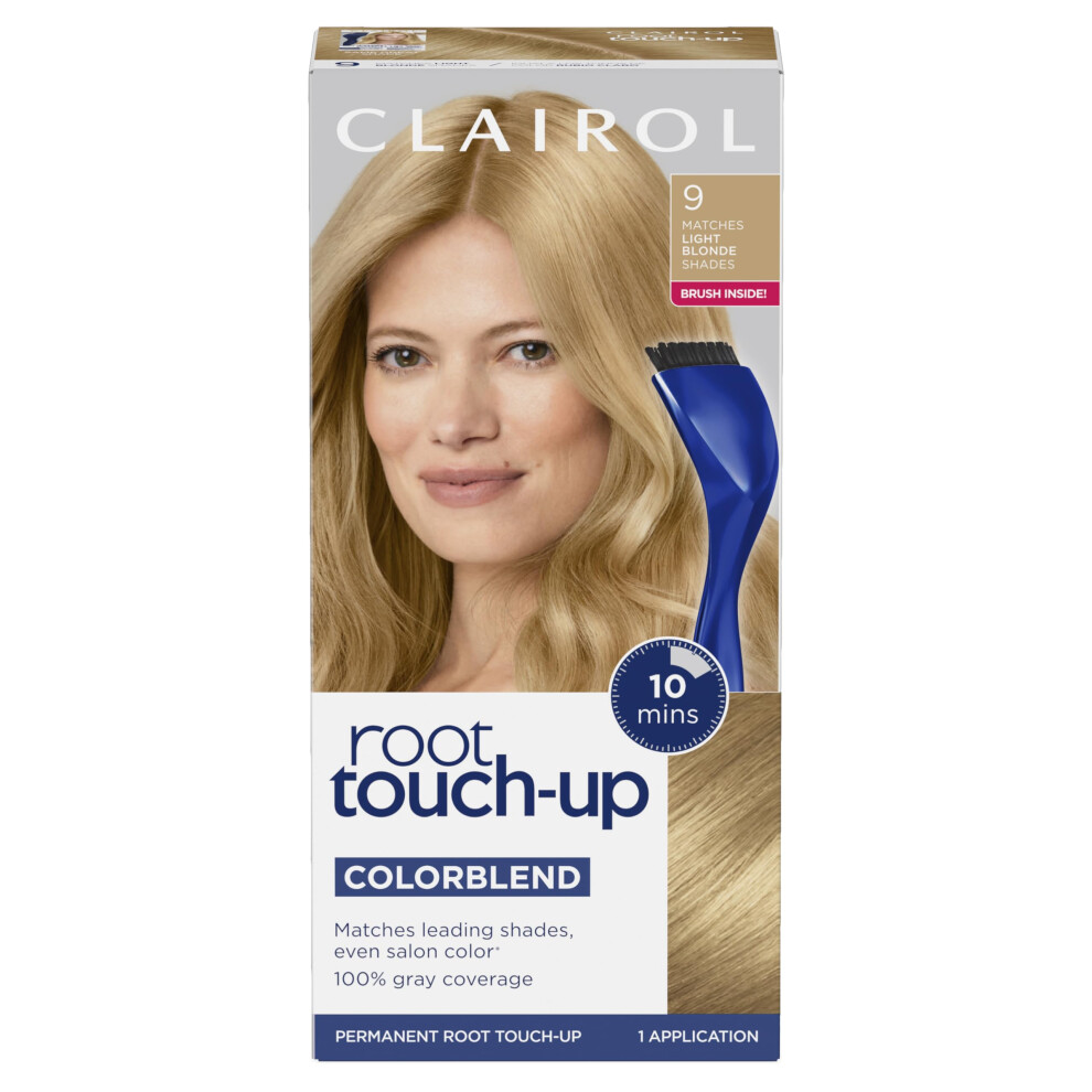 Clairol Root Touch-Up by Nice'n Easy Permanent Hair Dye  9 Light Blonde Hair Color  Pack of 1