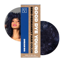 Good Dye Young Teinture capillaire bleue semi-permanente (Dream Big) - Coloration capillaire temporaire anti-UV, dure 15     24 lavages et plus - T