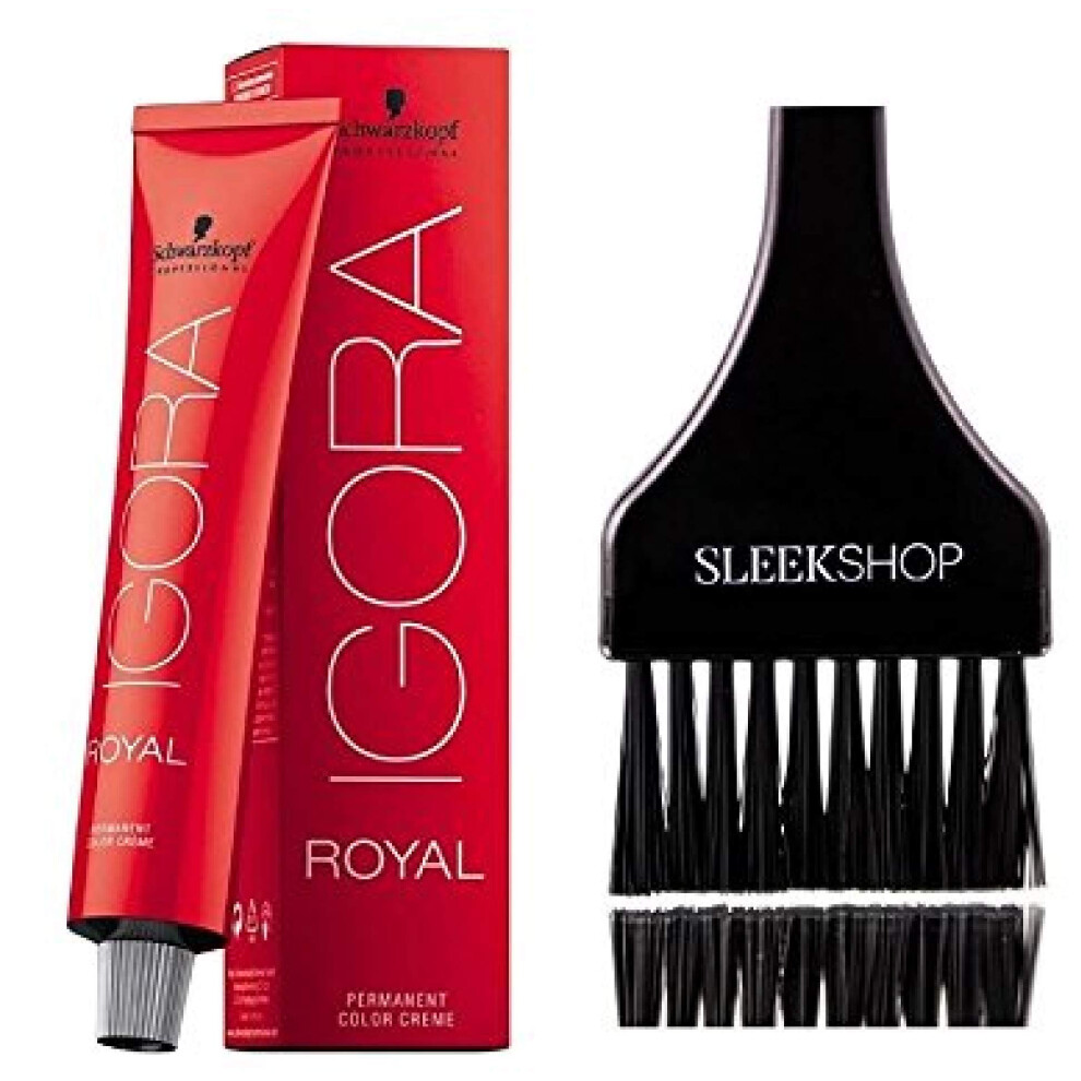 Schwarzkopf Professional Igora Royal Permanent Hair Color (with Sleek Tint Brush) (9-55 Extra Light Blonde Gold Extra)