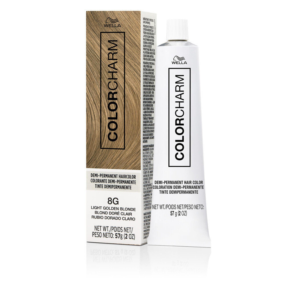 COLORCHARM Demi Permanent Hair Color| 8G Light Golden Blonde | Gloss  Refresh and Tone | 2 Fl Oz