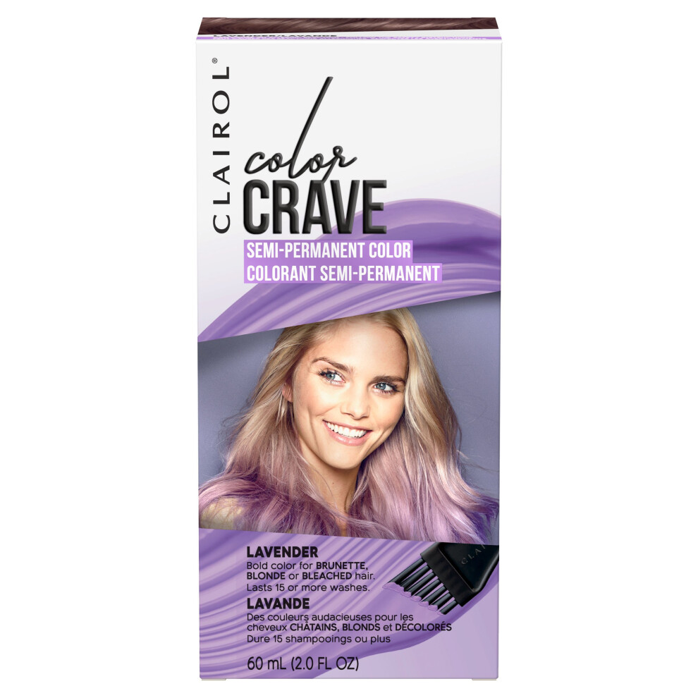 Clairol Color Crave Semi-Permanent Hair Dye  Lavender Hair Color  1 Count