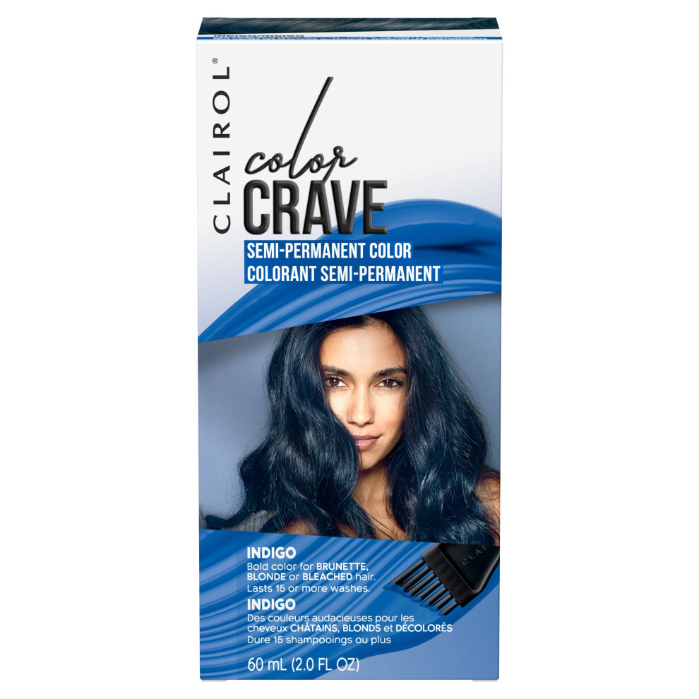 Clairol Color Crave Semi-Permanent Hair Dye  Indigo Hair Color  1 Count