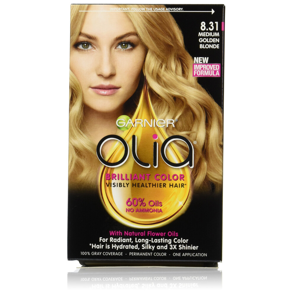 Garnier Olia Oil Powered Permanent Hair Color  8.31 Medium Golden Blonde