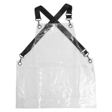 Barber Apron Hair Stylist Transparent Apron Adjustable Cross Strap Work Apron For Women Men