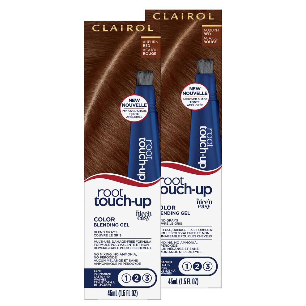 Clairol Root Touch-Up Semi-Permanent Hair Color Blending Gel  5R Auburn Red  Pack of 2