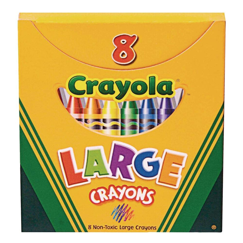 Crayola Large Crayons in Tuck Box  Assorted Colors  Set of 8