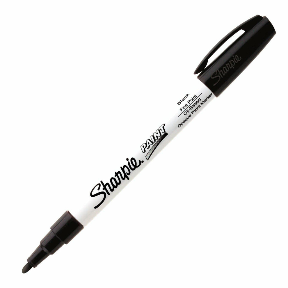 SHARPIE Oil-Based Paint Marker  Fine Point  Black  1 Count - Great for Rock Painting