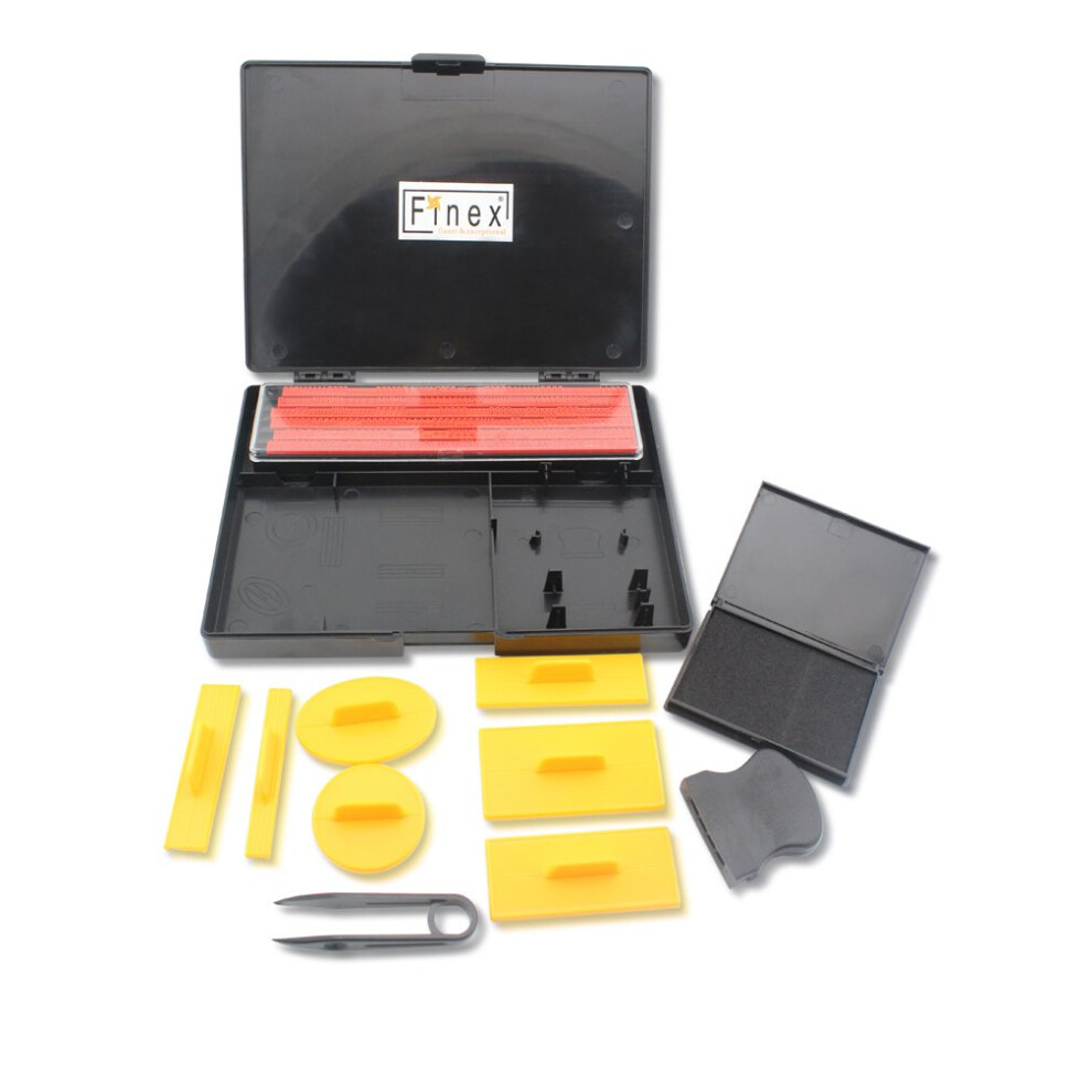 Finex Diy Stampa Timbro Di Gomma Kit – Facile Da Usare D.I.Y. Crea Il Tuo Set Di Timbri Per Business Craft Hobby Scuola-image