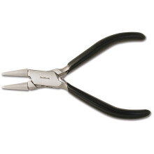 The Beadsmith Dubbele Ronde Nylon Kaak Pliers - 5-Inches (127mm), Zwart Vinyl Handvat met Dubbele Veer
