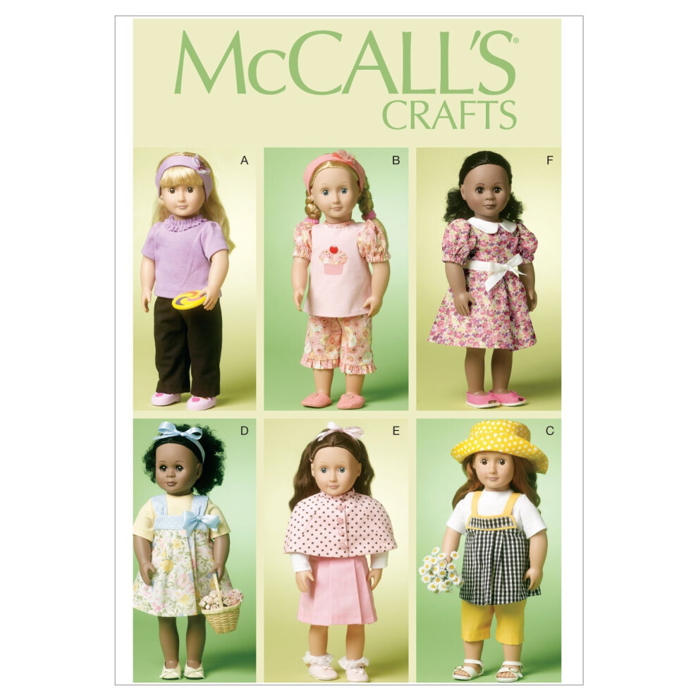 Patrons McCall's M6526 V   tements pour poup   e 46 cm, taille unique