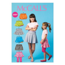 McCall Pattern Company M6918 Skorts infantis/meninas tamanho CCE