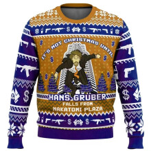 (1, XXL) Hans Gruber Fall Nakatomi Plaza Die Hard Ugly Christmas Sweater Men Pullover Tops Cartoon Anime Couple Hoodie Sweatshirt