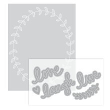 Inspire Embossing Folder & Dies by Recollections - Live Love Laugh Leaves