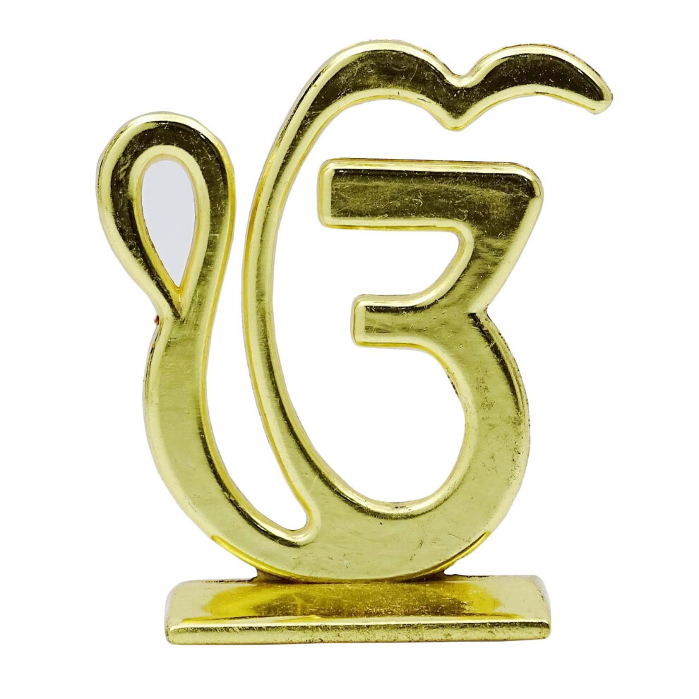 Statue Ek Onkar en m   tal, symbole sikh, d   coration de tableau de bord de voiture, d   coration de table de bureau