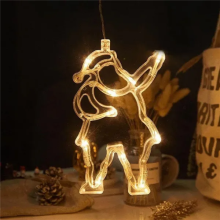 (Santa Claus) Novelty Christmas Window Decoration Hanging Lights