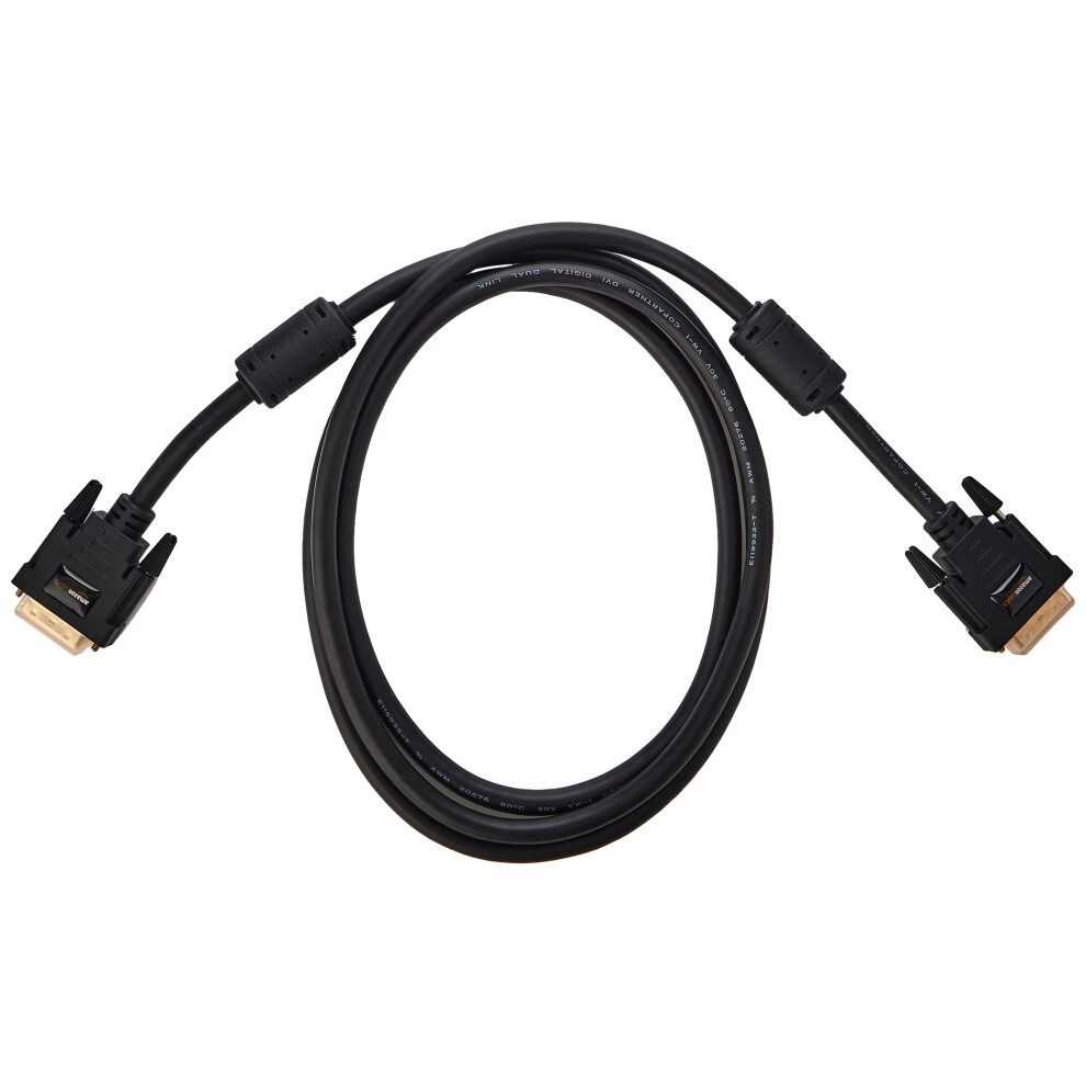 Amazon Basics DVI to DVI Monitor Adapter Cable - 6.5 Feet (2 Meters)  Black