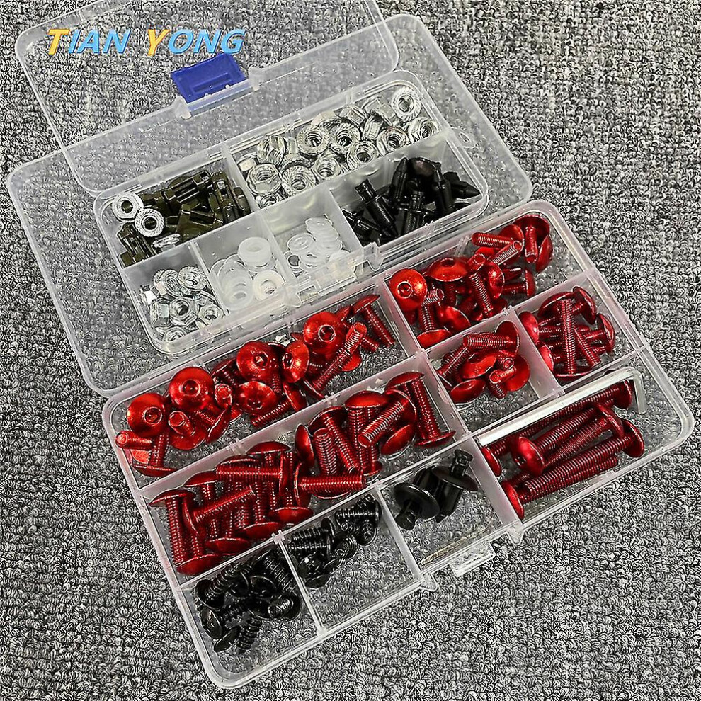 (Red) Universal For Suzuki Gsxr 600 750 1000 K1 K2 K3 K4 K5 K6 K7 K8 K9 K10 Bolts Kit Gsxr600 Gsxr1000 Motorcycle Fairing Bolts Screw Red