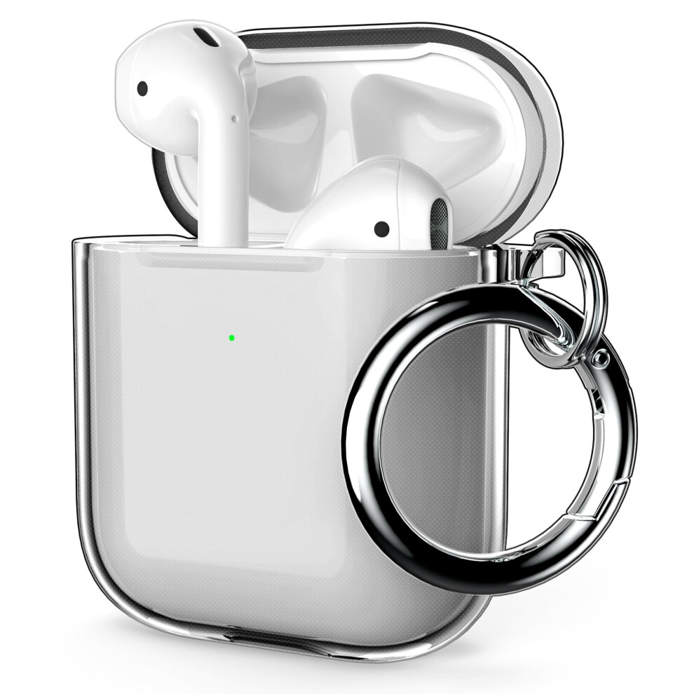Ulak Compatible With Airpods Case Cover Shockproof Transparent Designed Soft Tpu Protective Cover Accessories With Keychain For Airpod 2Nd