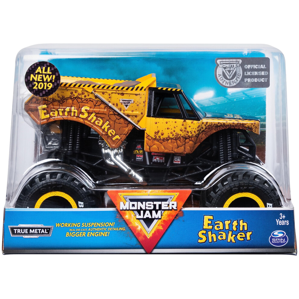 Monster Jam  Official Earth Shaker Monster Truck  Die-Cast Vehicle  1:24 Scale