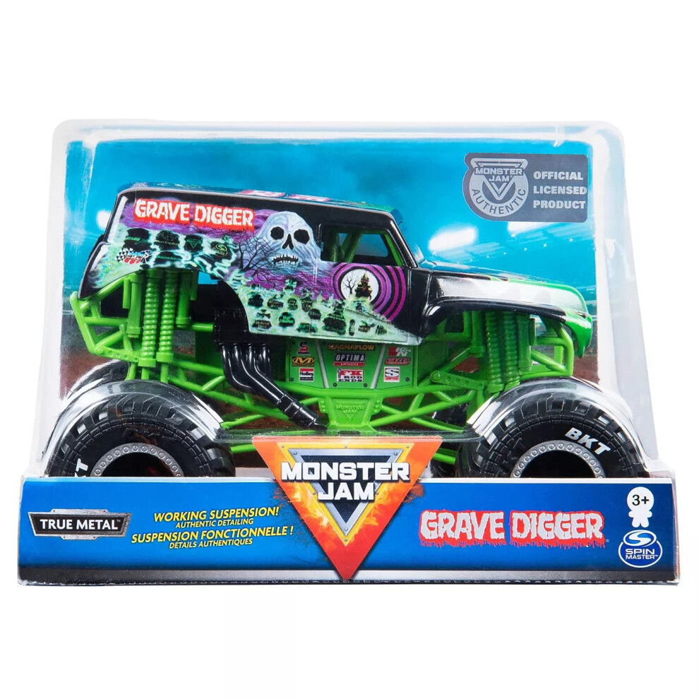 Monster Jam  Official Grave Digger Monster Truck  Die-Cast Vehicle  1:24 Scale