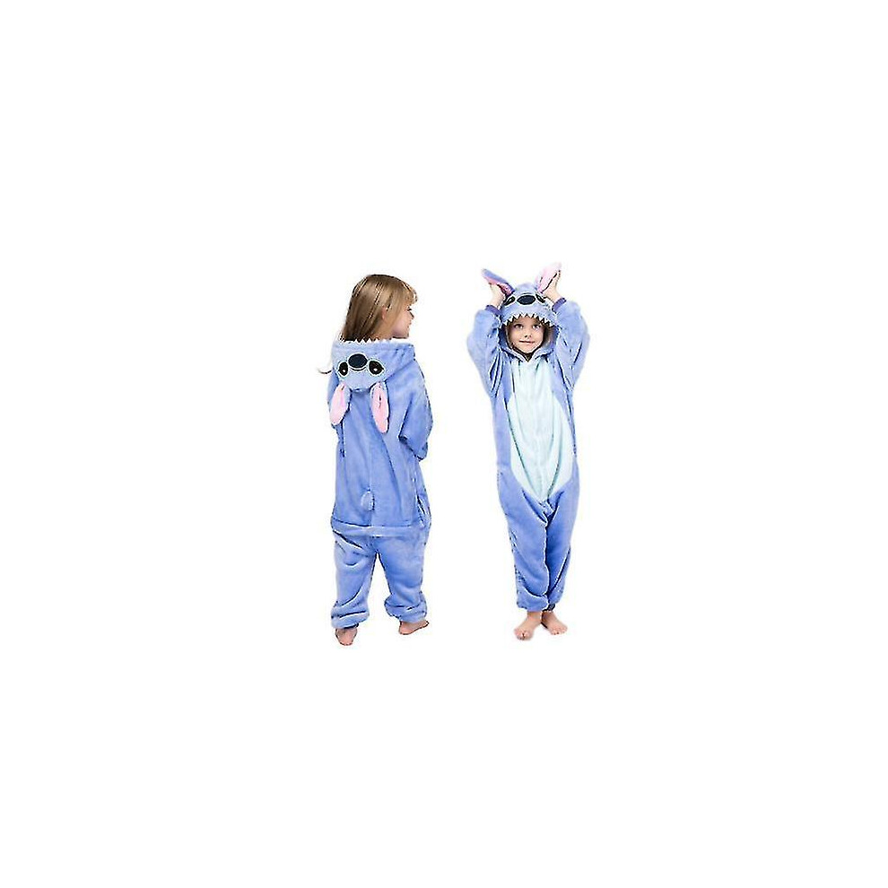 (140CM) Children Winter Stich Pajamas Sleepwear Unicorn Onesies Boys Girls Blanket Sleeper Baby Costume