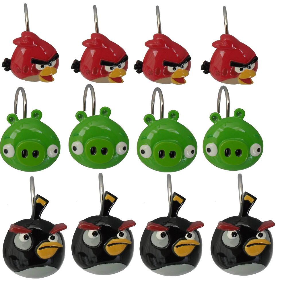 Angry Birds Shower Curtain Hooks