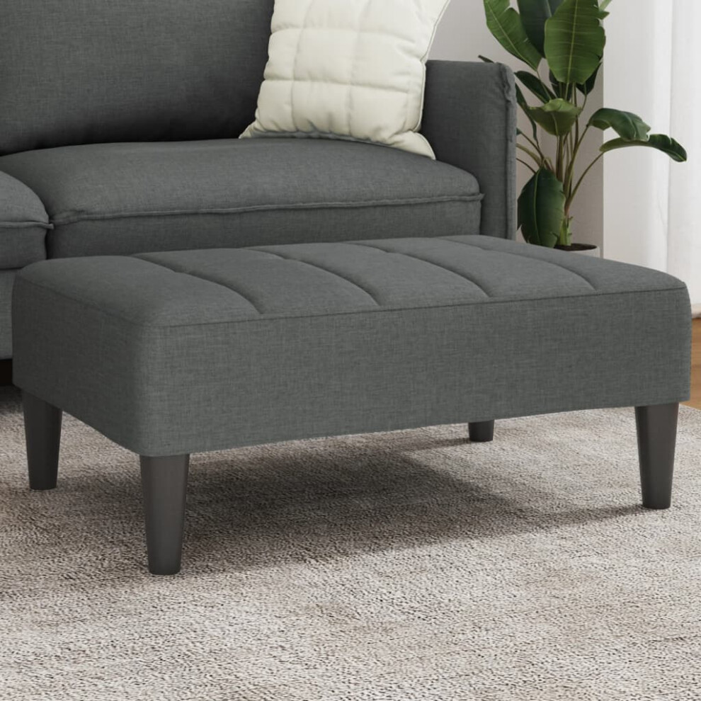vidaXL Footstool Dark Gray 30.3x21.7x12.2 Fabric-image-OPC-PFNQWBM-NEW